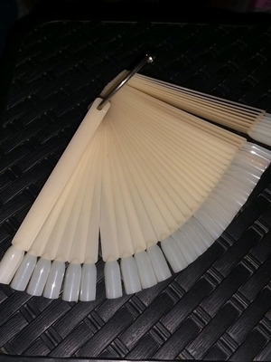 Plastic nails for sample display