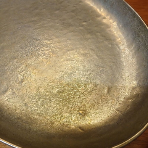 Brass tray used decorative signed heavy item