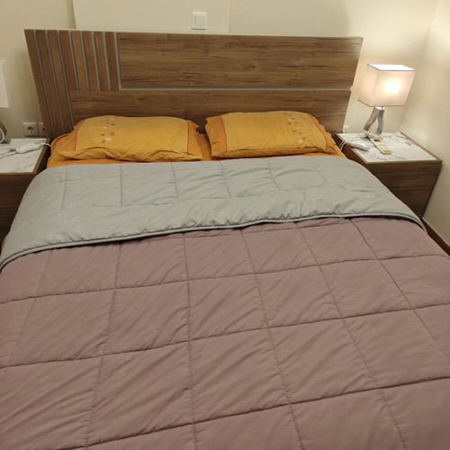 Double bed with mattress and nightstands like new