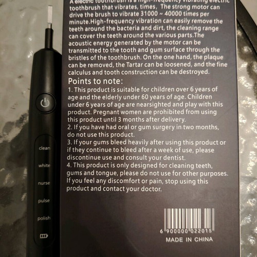 Electric toothbrush new rechargeable with 5 programs