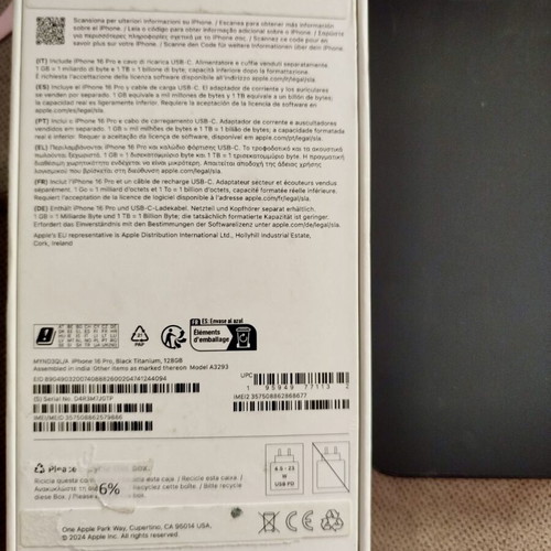 iPhone 16 Pro 128GB black like new