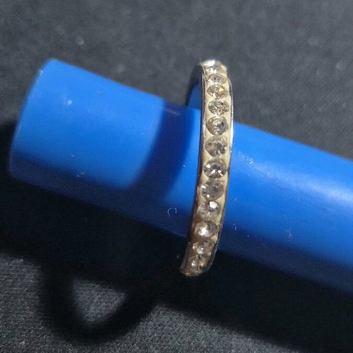 Eternity ring stainless steel with zirconia like new, size 19