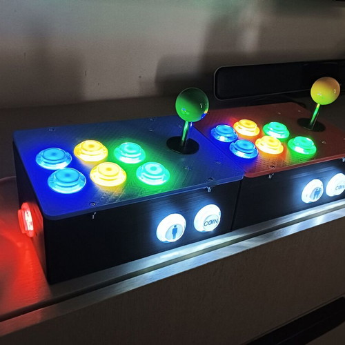 Retro Double Arcade Console like new with right joysticks and LED buttons