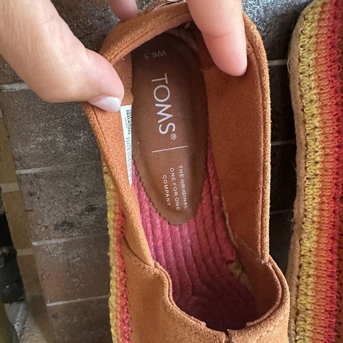 Toms Alpargata suede espadrilles size 37 new, brown