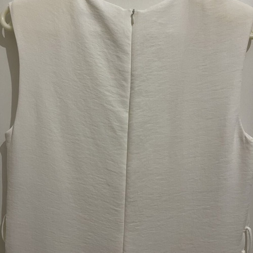 Zara white wide-leg jumpsuit with shoulder pads