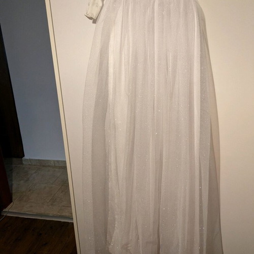 Bridal additional skirt like new, white and silver