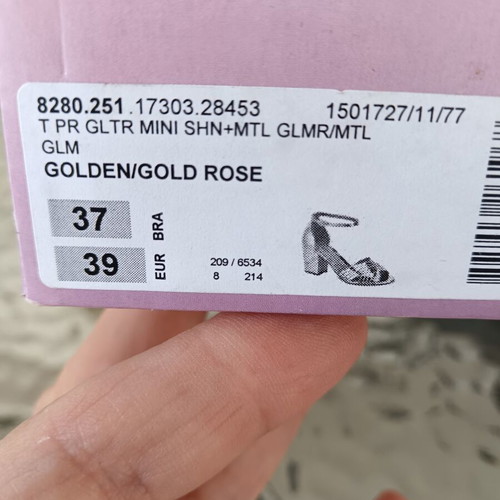 Beira Rio gold platform sandals size 39 like new