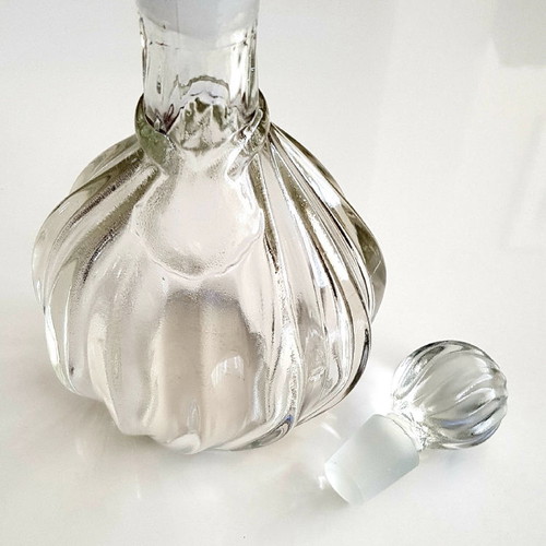 Crystal vintage carafe used with engravings