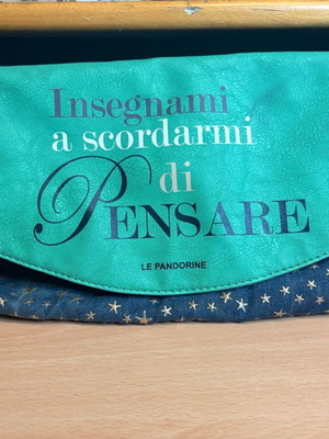 Le Pandorine crossbody bag used, blue and green