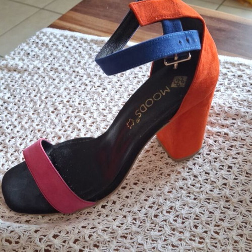 Moods Shoes leather sandals like new, colorful, size 38
