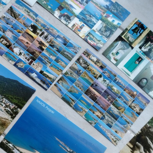 Greek island postcards 1990s like new, pack of 17