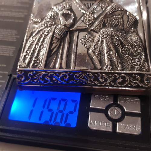 Silver Religious Icons Set used, 1000 & 950 purity, metal alloy