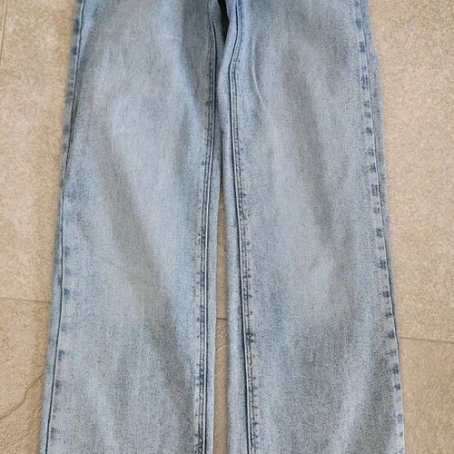 Girls' jeans size 146 like new, light blue, straight modern fit