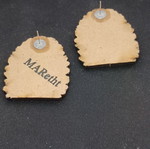 Vaiana earrings like new, wooden 5 cm, stainless steel clasp