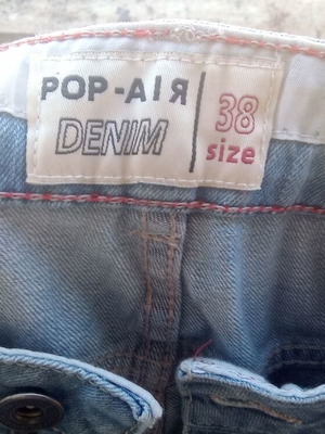 Pop air men's denim jeans size 38, modern with thin rip