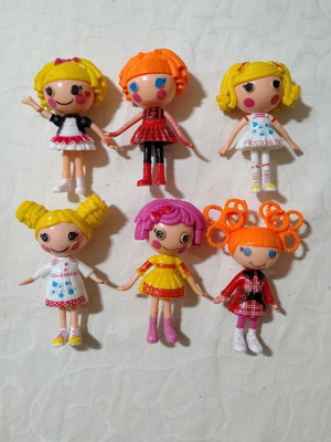 Mini Lalaloopsy dolls used, all together