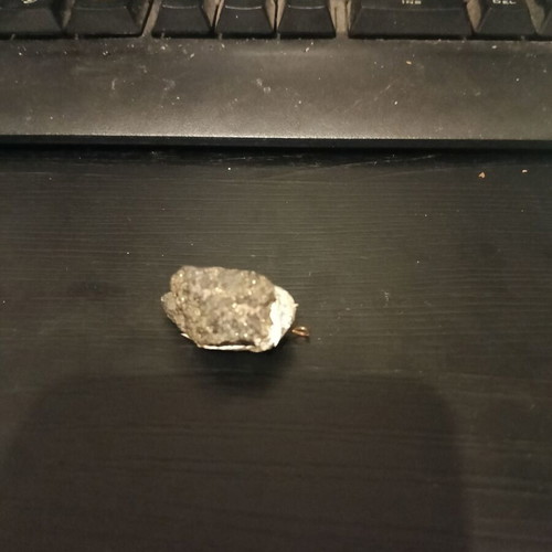 Handmade pendant with raw pyrite semiprecious stone new