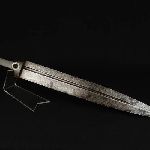 Caucasian Decorative Short Sword 1870, used, steel blade, bone handle