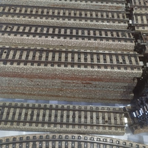 Marklin HO track lines used, approx. 180 pieces with metal base
