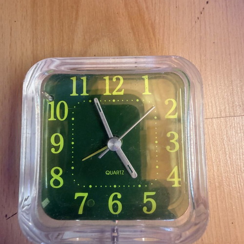Clock with battery used, alarm included, excellent condition