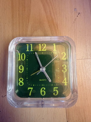 Clock with battery used, alarm included, excellent condition