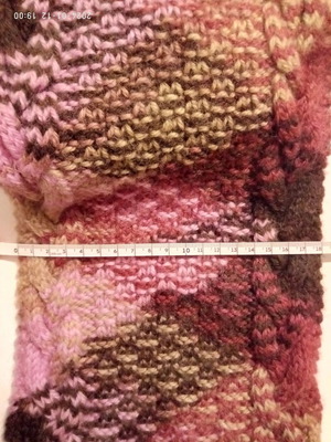 Multicolor scarf used, wool with various knit patterns