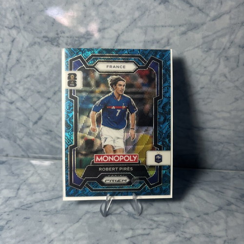 2026 Panini Prizm Monopoly FIFA World Cup Robert Pires Blue Wave card