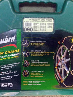 Guard 090 snow chains like new for rims 14-17