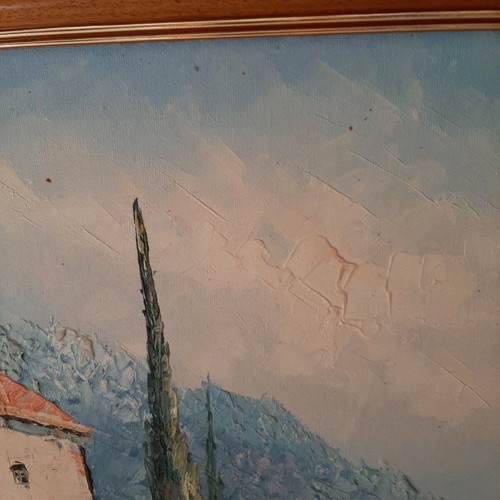 Painting used 55×45 with signature and landscape