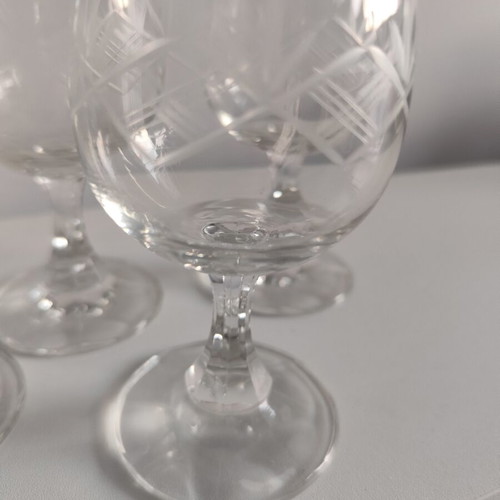 Vintage crystal liqueur glasses, set of 6