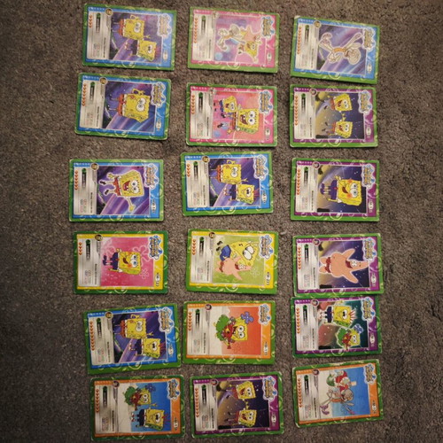 Spongebob cards used vintage set of 18 pieces