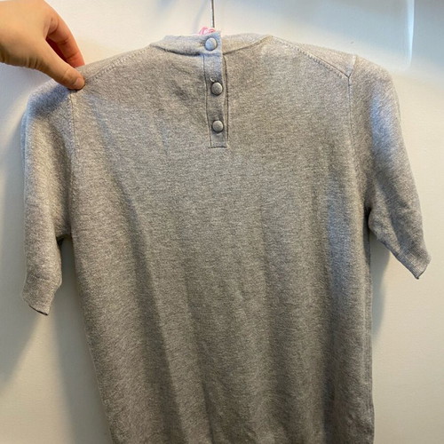 Zara knit short-sleeve T-shirt medium gray like new