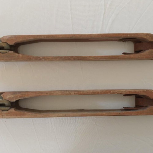 R.ABRAVANEL Large Loom Shuttles used, rare weaving tools