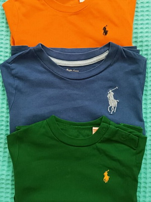 Polo Ralph Lauren baby t-shirts, 6 months, cotton, set of 3