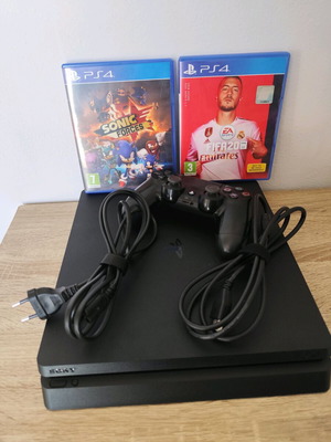 PlayStation 4 Slim 1TB καινούργιο με τηλεχειριστήριο και 2 παιχνίδια