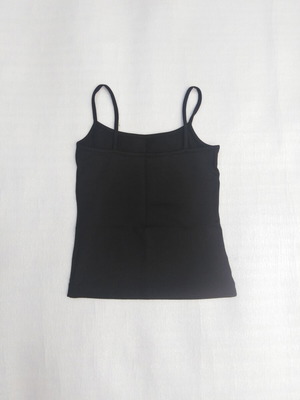 Black basic top with thin straps like new, size XXXS