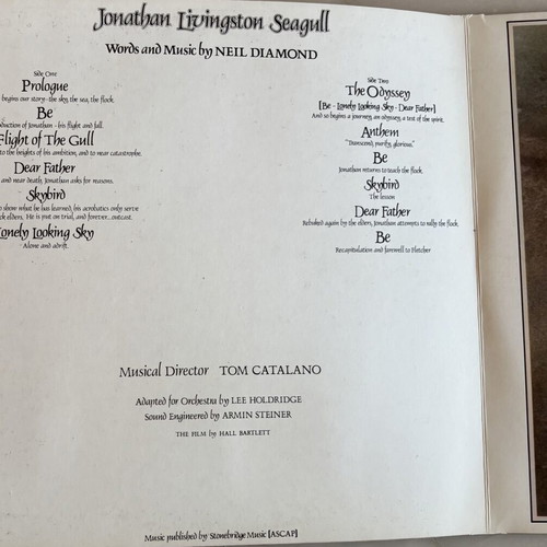 Neil Diamond Jonathan Livingston Seagull vinyl record like new