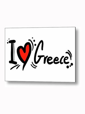 I Love Greece poster 30x20 cm new