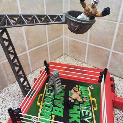 WWE Money in the Bank case with figures and accessories