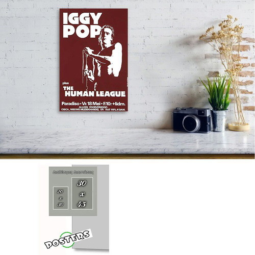 Iggy Pop poster new, international music scene 20x30 cm