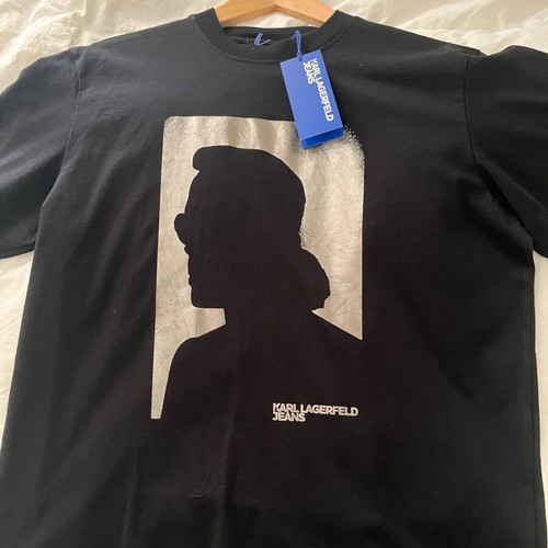 Karl Lagerfeld T shirt new, medium size, black with gold