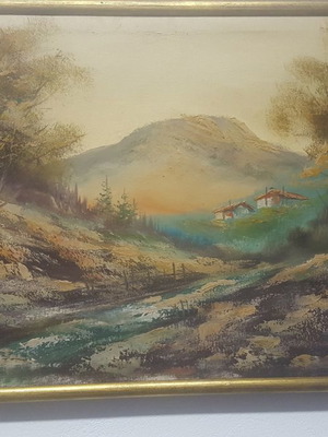 Maras paintings used, 1960s, with minor defect, set of 2