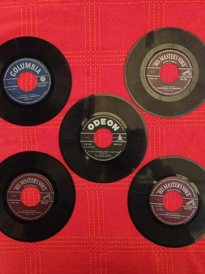 Karagiozis 5 rare used 45rpm vinyl records from the 60s