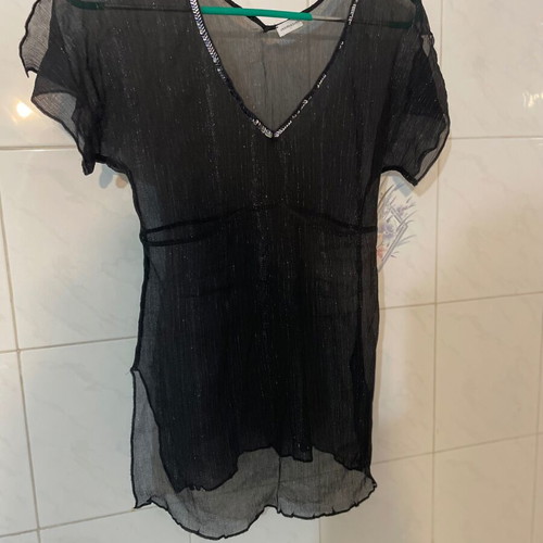 Intimissimi tunic blouse black transparent like new size S