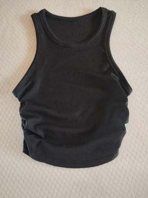 Top with ruching X small black like new