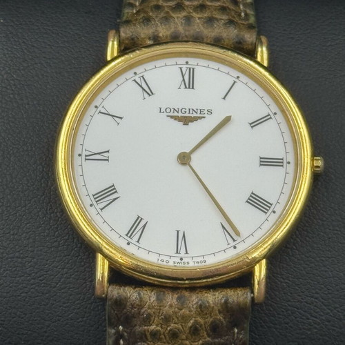 Longines Le Grande Clasique watch used, gold color, battery powered