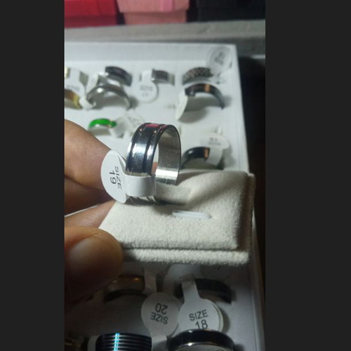 Unisex stainless steel ring size 19 new