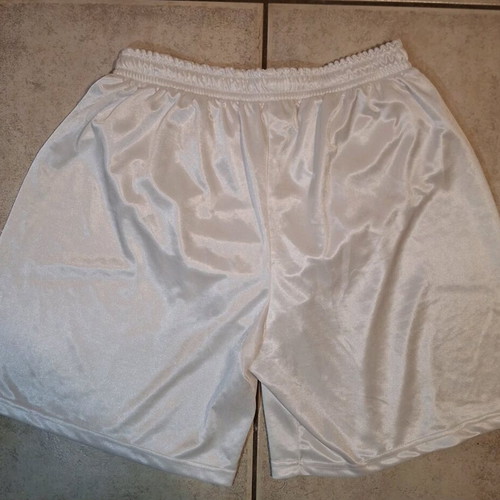 Athletic shorts used with mesh, size L, white