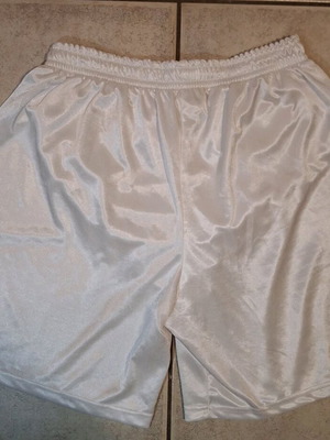 Athletic shorts used with mesh, size L, white