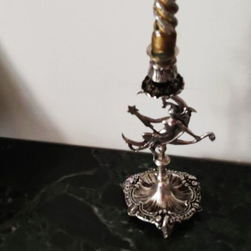 White bronze candlestick like new